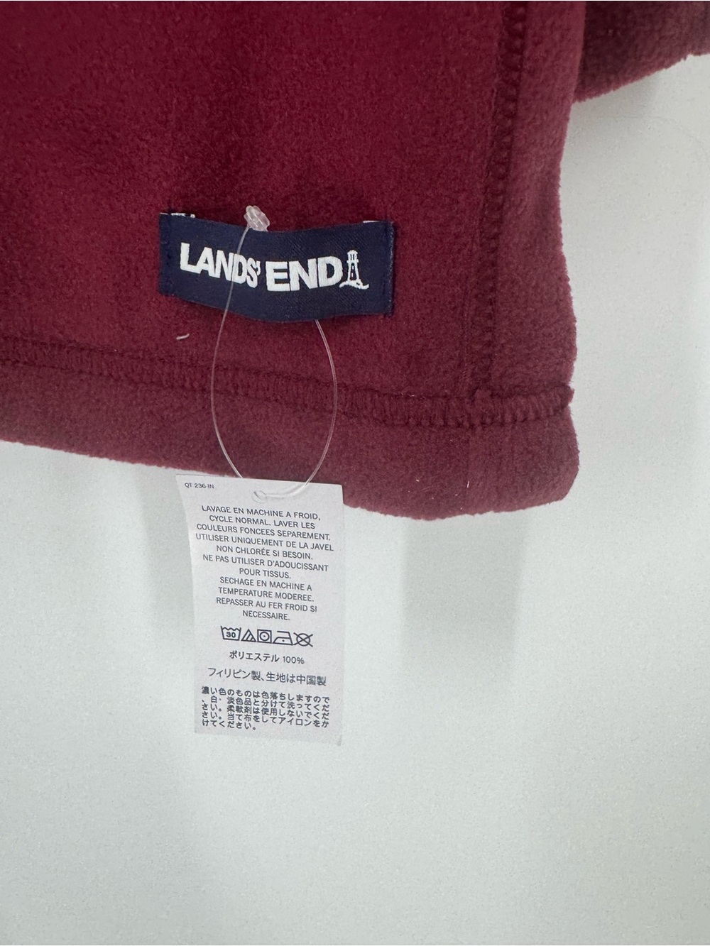 Lands' End Burgundy Women's Scarf